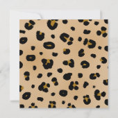 Invitation Carton d'invitation à la fête à motif léopard doré (Dos)