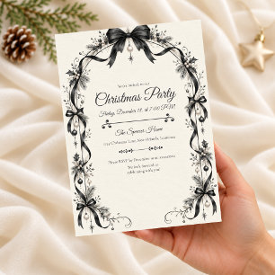 Invitation Carton d'invitation à la fête de Noël Coquette mon