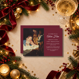 Invitation Carton d'invitation à la fête de Noël de l'église 