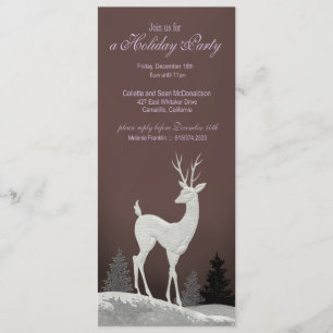 Invitation Carton d'invitation à la fête de Noël d'hiver (pru