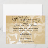 Invitation Carton d'invitation à la fête du 50e anniversaire  (Devant / Derrière)