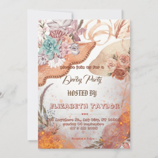 Invitation Carton d'invitation à la fête du Grand Chapeau Der (Devant)