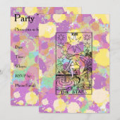 Invitation Carton d'invitation à la fête du Tarot de l'étoile (Devant / Derrière)