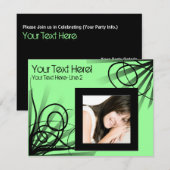 Invitation Carton d'invitation à la fête du Tourbillon Vert C (Devant / Derrière)