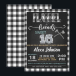 Invitation Carton d'invitation à la fête Flannel & Friends -<br><div class="desc">Invitation parfaite pour célébrer ce Birthday Honoree spécial !</div>