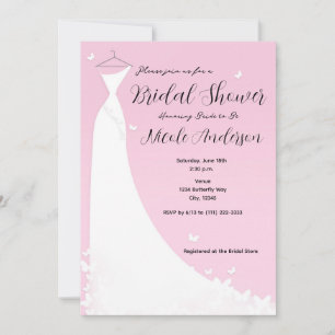 Invitation Carton d'invitation à la fête prénuptiale de robe