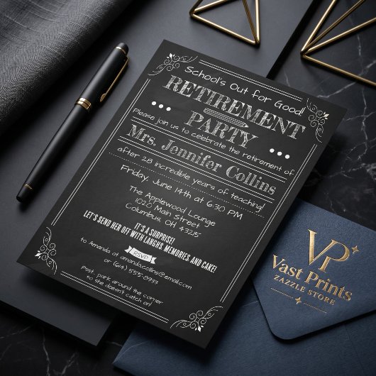 Invitation Carton d'invitation à la soirée d'adieu d'un profe