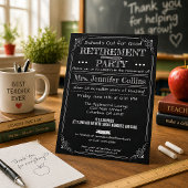 Invitation Carton d'invitation à la soirée d'adieu d'un profe