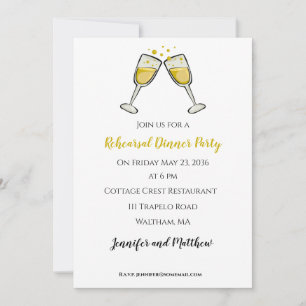 Invitation Carton d'invitation à la soirée de répétition de m