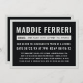 Invitation Carton d'invitation à la soirée du Tableau d'Affic (Devant / Derrière)