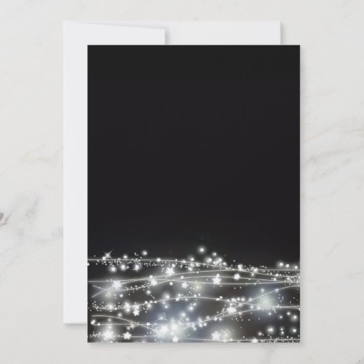 Invitation Carton d'invitation à la soirée noire et blanche d (Dos)