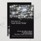 Invitation Carton d'invitation à la soirée noire et blanche d (Devant / Derrière)