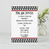 Invitation Carton d'invitation à la soirée pied-de-poule (Debout devant)