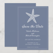 Invitation Carton d'invitation à sauver la date avec une étoi (Devant / Derrière)