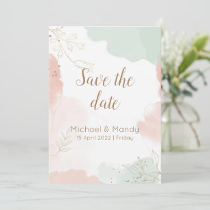 Invitation Carton d'invitation à sauver la date botanique à l