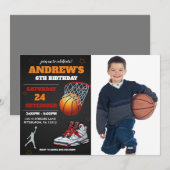 Invitation Carton d'invitation à un anniversaire avec photo d (Devant / Derrière)