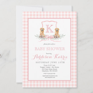 Invitation Carton d'invitation à une baby shower avec chien d