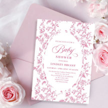 Carton d'invitation à une baby shower avec motif f