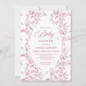 Invitation Carton d'invitation à une baby shower avec motif f (Devant)