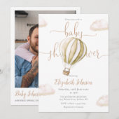 Invitation Carton d'invitation à une Baby Shower avec QR Code (Devant / Derrière)