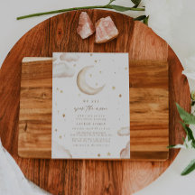 Carton d'invitation à une baby shower « Dans la lu