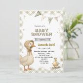 Invitation Carton d'invitation à une baby shower Silly Goose (Debout devant)