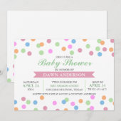 Invitation Carton d'invitation à une baby shower Sprinkle (Devant / Derrière)
