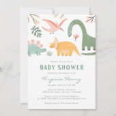 Invitation Carton d'invitation à une baby shower sur le thème (Devant)