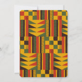 Invitation Carton d'invitation à une Baby Shower Tribale Afri (Dos)