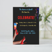 Invitation Carton d'invitation à une célébration de talons ha (Debout devant)