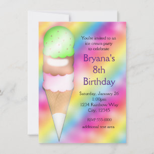 Invitation Carton d'invitation à une fête d'anniversaire avec