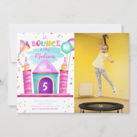 Invitation Carton d'invitation à une fête d'anniversaire avec (Devant)