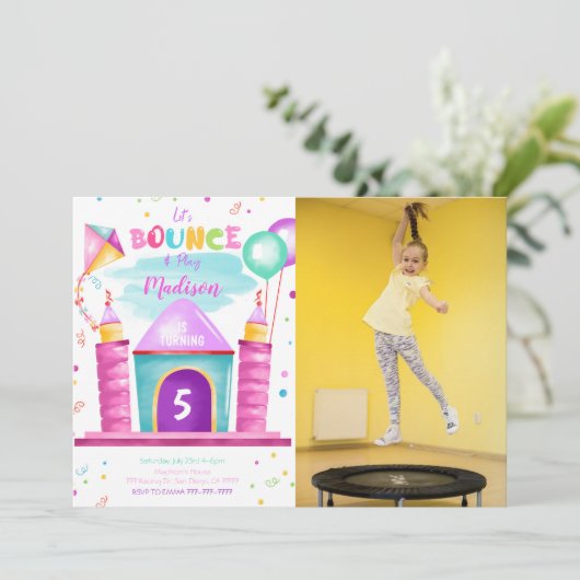 Invitation Carton d'invitation à une fête d'anniversaire avec (Debout devant)