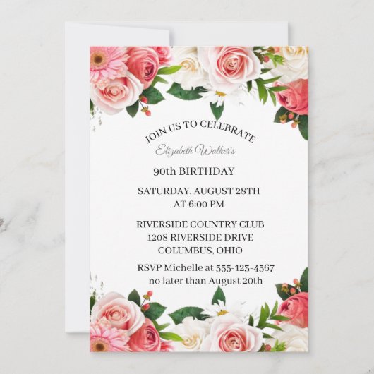 Invitation Carton d'invitation à une fête d'anniversaire de 9 (Devant)