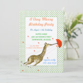 Invitation Carton d'invitation à une fête d'anniversaire gira (Debout devant)