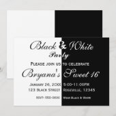 Invitation Carton d'invitation à une fête d'anniversaire moit (Devant / Derrière)