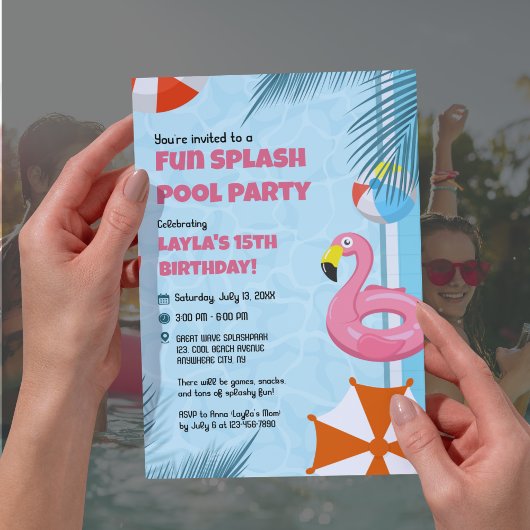 Invitation Carton d'invitation à une fête d'anniversaire Pisc