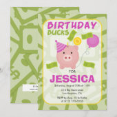 Invitation Carton d'invitation à une fête d'anniversaire pour (Devant / Derrière)