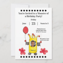 Carton d'invitation à une fête d'anniversaire pour