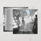 Invitation Carton d'invitation à une fête d'anniversaire rétr (Devant / Derrière)