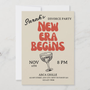 INVITATION CARTON D'INVITATION À UNE FÊTE DE DIVORCE NEW ERA