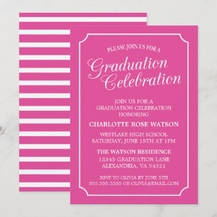 INVITATION CARTON D'INVITATION À UNE FÊTE DE FIN D'ÉTUDES ÉLÉ