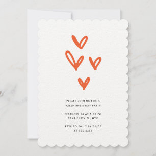 Invitation Carton d'invitation à une fête de la Saint-Valenti
