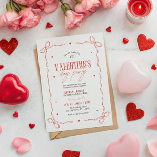 Invitation Carton d'invitation à une fête de la Saint-Valenti