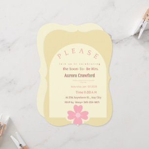 Invitation Carton d'invitation à une fête de mariage Fleur