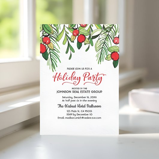 Invitation Carton d'invitation à une fête de vacances à l'aqu