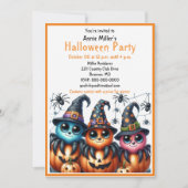 Invitation Carton d'invitation à une fête d'Halloween citroui (Devant)