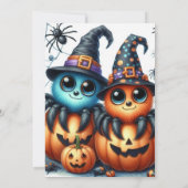 Invitation Carton d'invitation à une fête d'Halloween citroui (Dos)