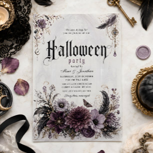 Invitation Carton d'invitation à une fête d'Halloween gothiqu