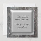 Invitation Carton d'invitation à une fête en bois de grange r (Dos)